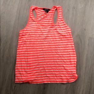 Pink and white striped tank top